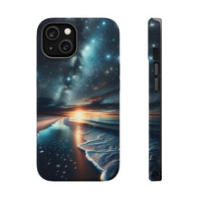 DistinctInk Tough Case for Apple iPhone, Compatible with MagSafe Charging - "Starry Seas: A Time-Lapse Night's Tale"