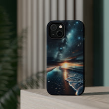 DistinctInk Tough Case for Apple iPhone, Compatible with MagSafe Charging - "Starry Seas: A Time-Lapse Night's Tale"