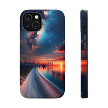 DistinctInk Tough Case for Apple iPhone, Compatible with MagSafe Charging - "Starry Night to Sunset: Nature's Metamorphosis"