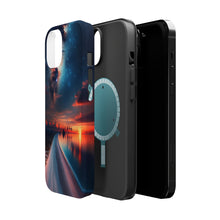 DistinctInk Tough Case for Apple iPhone, Compatible with MagSafe Charging - "Starry Night to Sunset: Nature's Metamorphosis"