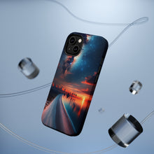 DistinctInk Tough Case for Apple iPhone, Compatible with MagSafe Charging - "Starry Night to Sunset: Nature's Metamorphosis"