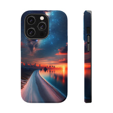 DistinctInk Tough Case for Apple iPhone, Compatible with MagSafe Charging - "Starry Night to Sunset: Nature's Metamorphosis"