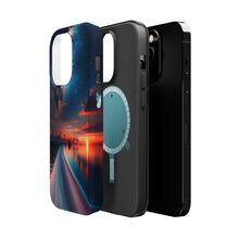 DistinctInk Tough Case for Apple iPhone, Compatible with MagSafe Charging - "Starry Night to Sunset: Nature's Metamorphosis"