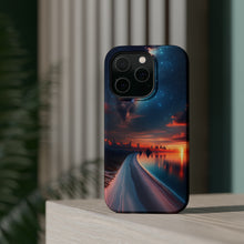 DistinctInk Tough Case for Apple iPhone, Compatible with MagSafe Charging - "Starry Night to Sunset: Nature's Metamorphosis"