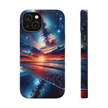 DistinctInk Tough Case for Apple iPhone, Compatible with MagSafe Charging - "Suspended in Cosmic Beauty: Ocean Sunset"