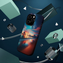 DistinctInk Tough Case for Apple iPhone, Compatible with MagSafe Charging - "Seaside Symphony: Capturing the Magic of Twilight"
