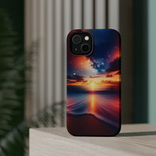 DistinctInk Tough Case for Apple iPhone, Compatible with MagSafe Charging - "Tranquil Twilight: A Long Exposure Serenity"