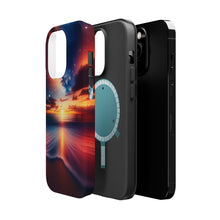 DistinctInk Tough Case for Apple iPhone, Compatible with MagSafe Charging - "Tranquil Twilight: A Long Exposure Serenity"