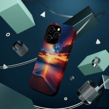 DistinctInk Tough Case for Apple iPhone, Compatible with MagSafe Charging - "Tranquil Twilight: A Long Exposure Serenity"