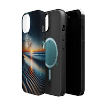 DistinctInk Tough Case for Apple iPhone, Compatible with MagSafe Charging - "Starry Sunset: Nature's Serene Painting"