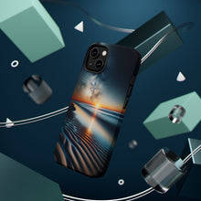 DistinctInk Tough Case for Apple iPhone, Compatible with MagSafe Charging - "Starry Sunset: Nature's Serene Painting"