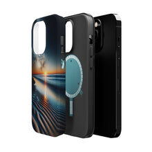 DistinctInk Tough Case for Apple iPhone, Compatible with MagSafe Charging - "Starry Sunset: Nature's Serene Painting"