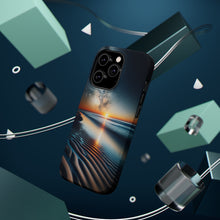 DistinctInk Tough Case for Apple iPhone, Compatible with MagSafe Charging - "Starry Sunset: Nature's Serene Painting"