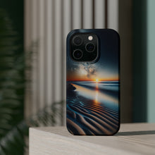 DistinctInk Tough Case for Apple iPhone, Compatible with MagSafe Charging - "Starry Sunset: Nature's Serene Painting"