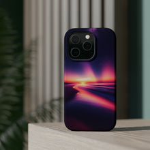 DistinctInk Tough Case for Apple iPhone, Compatible with MagSafe Charging - "Twilight Waters: A Celestial Symphony Unveiled"