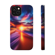 DistinctInk Tough Case for Apple iPhone, Compatible with MagSafe Charging - "Tranquil Dusk: A Captured Movement"