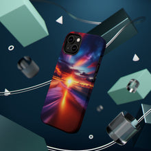 DistinctInk Tough Case for Apple iPhone, Compatible with MagSafe Charging - "Tranquil Dusk: A Captured Movement"