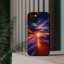 DistinctInk Tough Case for Apple iPhone, Compatible with MagSafe Charging - "Tranquil Dusk: A Captured Movement"