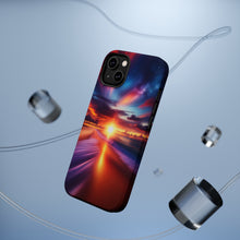 DistinctInk Tough Case for Apple iPhone, Compatible with MagSafe Charging - "Tranquil Dusk: A Captured Movement"