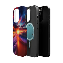 DistinctInk Tough Case for Apple iPhone, Compatible with MagSafe Charging - "Tranquil Dusk: A Captured Movement"
