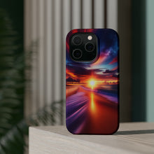 DistinctInk Tough Case for Apple iPhone, Compatible with MagSafe Charging - "Tranquil Dusk: A Captured Movement"