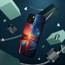 DistinctInk Tough Case for Apple iPhone, Compatible with MagSafe Charging - "Twilight's Dance: Sunset, Stars, and Serenity"