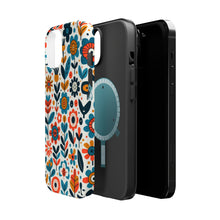 DistinctInk Tough Case for Apple iPhone, Compatible with MagSafe Charging - "Infinite Whimsical Cartoon Flower Harmony"