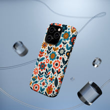 DistinctInk Tough Case for Apple iPhone, Compatible with MagSafe Charging - "Infinite Whimsical Cartoon Flower Harmony"