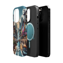 DistinctInk Tough Case for Apple iPhone, Compatible with MagSafe Charging - "Bursts of Color: Vibrant Street Art Masterpiece"