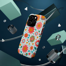 DistinctInk Tough Case for Apple iPhone, Compatible with MagSafe Charging - Title: "Smile Blossom: A Whimsical Floral Delight"