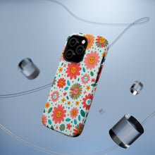DistinctInk Tough Case for Apple iPhone, Compatible with MagSafe Charging - Title: "Smile Blossom: A Whimsical Floral Delight"