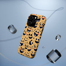 DistinctInk Tough Case for Apple iPhone, Compatible with MagSafe Charging - "Beaming Smiles: A Joyful Cartoon Pattern"