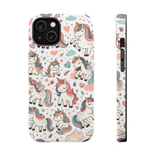 DistinctInk Tough Case for Apple iPhone, Compatible with MagSafe Charging - "Enchanting Whimsy: A Seamless Unicorn Delight"