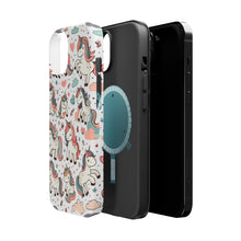 DistinctInk Tough Case for Apple iPhone, Compatible with MagSafe Charging - "Enchanting Whimsy: A Seamless Unicorn Delight"