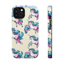 DistinctInk Tough Case for Apple iPhone, Compatible with MagSafe Charging - "Enchanting Symphony: Majestic Unicorns in Patterns"