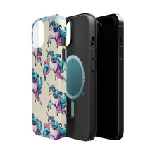 DistinctInk Tough Case for Apple iPhone, Compatible with MagSafe Charging - "Enchanting Symphony: Majestic Unicorns in Patterns"