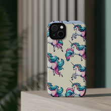 DistinctInk Tough Case for Apple iPhone, Compatible with MagSafe Charging - "Enchanting Symphony: Majestic Unicorns in Patterns"