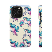 DistinctInk Tough Case for Apple iPhone, Compatible with MagSafe Charging - "Enchanting Symphony: Majestic Unicorns in Patterns"