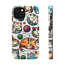 DistinctInk Tough Case for Apple iPhone, Compatible with MagSafe Charging - "Feline Fun: Vibrant & Playful Cats"