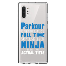 DistinctInk® Clear Shockproof Hybrid Case for Apple iPhone / Samsung Galaxy / Google Pixel - Parkour Because Super Skilled Ninja Not Actual