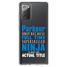 DistinctInk® Clear Shockproof Hybrid Case for Apple iPhone / Samsung Galaxy / Google Pixel - Parkour Because Super Skilled Ninja Not Actual
