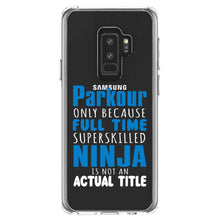 DistinctInk® Clear Shockproof Hybrid Case for Apple iPhone / Samsung Galaxy / Google Pixel - Parkour Because Super Skilled Ninja Not Actual