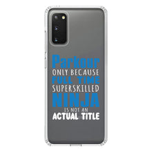 DistinctInk® Clear Shockproof Hybrid Case for Apple iPhone / Samsung Galaxy / Google Pixel - Parkour Because Super Skilled Ninja Not Actual