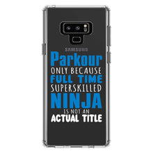 DistinctInk® Clear Shockproof Hybrid Case for Apple iPhone / Samsung Galaxy / Google Pixel - Parkour Because Super Skilled Ninja Not Actual