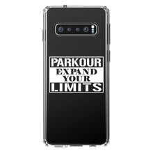 DistinctInk® Clear Shockproof Hybrid Case for Apple iPhone / Samsung Galaxy / Google Pixel - Parkour Expand Your Limits