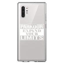 DistinctInk® Clear Shockproof Hybrid Case for Apple iPhone / Samsung Galaxy / Google Pixel - Parkour Expand Your Limits