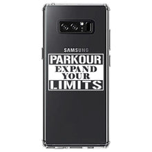 DistinctInk® Clear Shockproof Hybrid Case for Apple iPhone / Samsung Galaxy / Google Pixel - Parkour Expand Your Limits