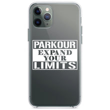 DistinctInk® Clear Shockproof Hybrid Case for Apple iPhone / Samsung Galaxy / Google Pixel - Parkour Expand Your Limits