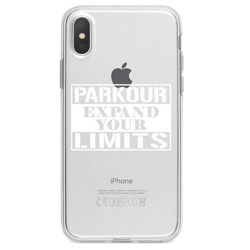 Parkour Expand Your Limits Clear Shockproof iPhone Case, view 4