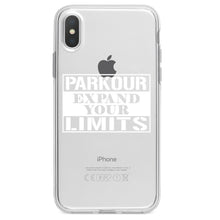 DistinctInk® Clear Shockproof Hybrid Case for Apple iPhone / Samsung Galaxy / Google Pixel - Parkour Expand Your Limits